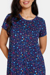 Zivame Halloween Knit Poly Mid Length Nightdress - Medieval Blue — thumbnail 5